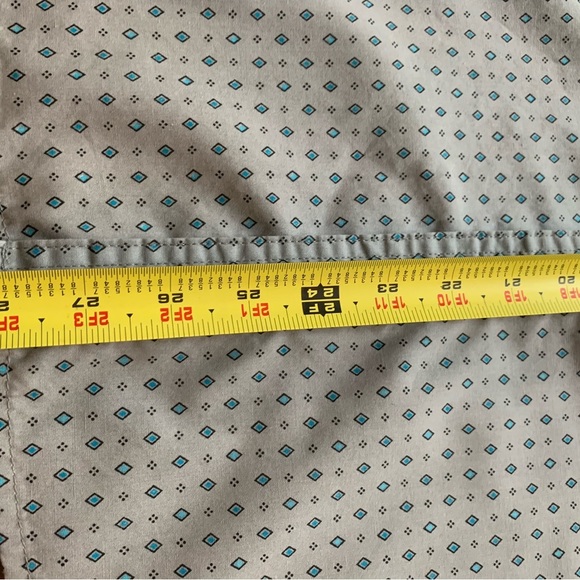 Men's Wrangler Wrancher Pearl Snap Size L Grey With Blue Diamonds - Picture 8 of 15